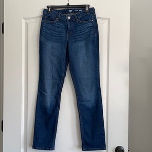 Medium Wash Crown and Ivy Straight Jeans